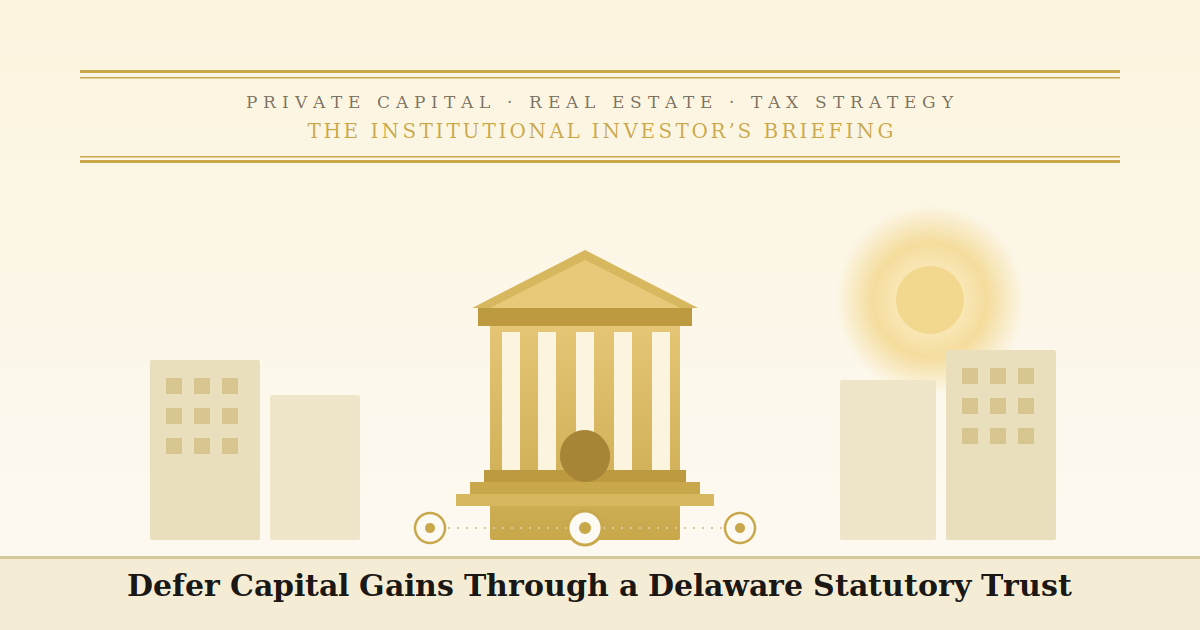 Defer capital gains through Delaware Statutory Trust ownership